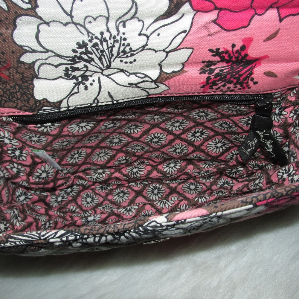 Vera Bradley Mocha Rouge Pink Floral Crossbody - Picture 7 of 8